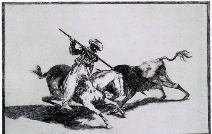 Francisco de goya y Lucientes  The Morisco Gazul is the First to Fight Bulls with a Lance china oil painting image